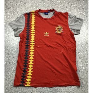 Spain Team 2013 Tee Men Red Adidas Originals Shirt Jersey Football Soccer Size M